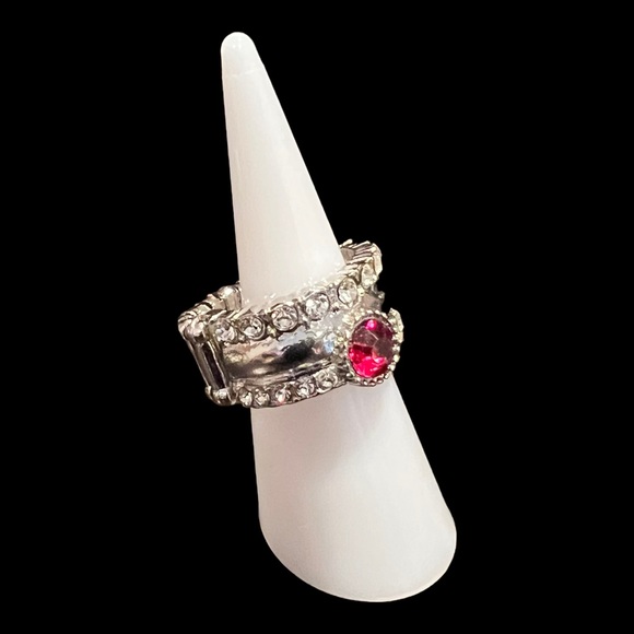 NWOT Statement Rings Bundle 3 Rings Bundle Jewelry Stretch Statement Rings - Picture 5 of 7